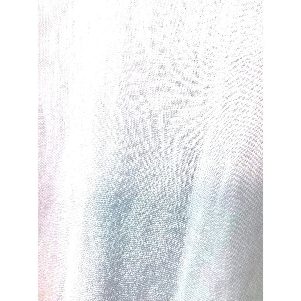 Blue Saks Fifth Avenue Tunic Women Large White Good Linen V-Neck Long Sleeve‎ - Picture 9 of 16